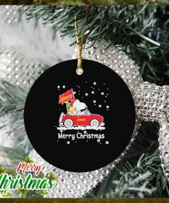 Snoopy And Woodstock Driving Car Advance Auto Parts Winter Christmas Ornament