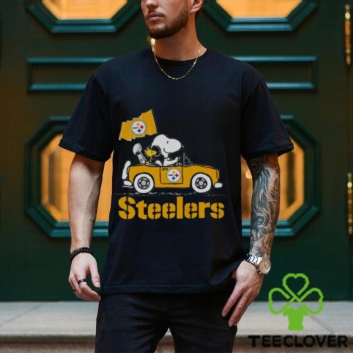 Snoopy And Woodstock Driving Car Pittsburgh Steelers T hoodie, sweater, longsleeve, shirt v-neck, t-shirt