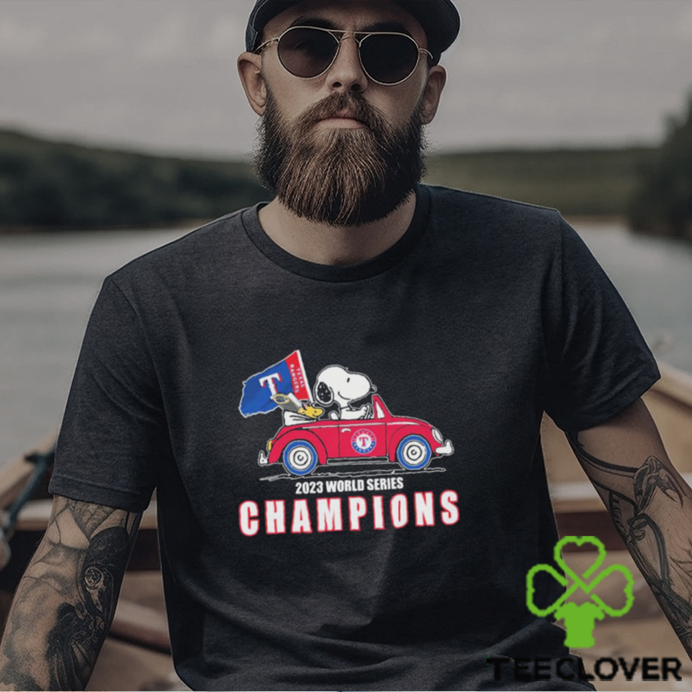 Snoopy And Woodstock Driving Car Texas Rangers 2023 World Series Champions Shirt Snoopy And Woodstock Driving Car Texas Rangers 2023 World Series Champions Shirt
