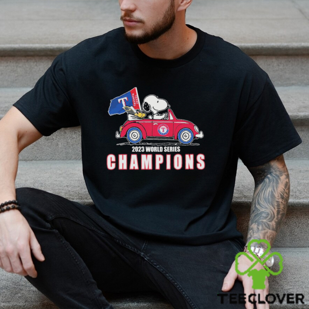Snoopy And Woodstock Driving Car Texas Rangers 2023 World Series Champions Shirt Snoopy And Woodstock Driving Car Texas Rangers 2023 World Series Champions Shirt