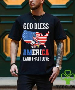 Snoopy And Woodstock God Bless The America Land That I Love Patriot Proud shirt