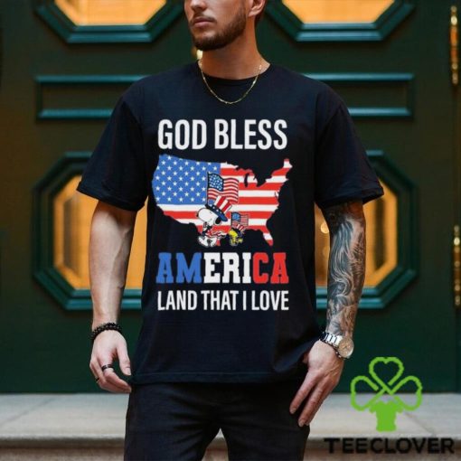 Snoopy And Woodstock God Bless The America Land That I Love Patriot Proud hoodie, sweater, longsleeve, shirt v-neck, t-shirt