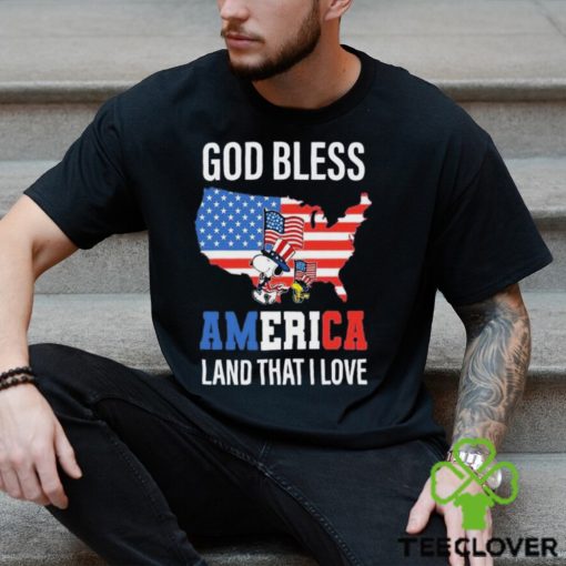 Snoopy And Woodstock God Bless The America Land That I Love Patriot Proud hoodie, sweater, longsleeve, shirt v-neck, t-shirt