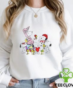 Snoopy And Woodstock Hat Santa Funny Merry Christmas Shirt