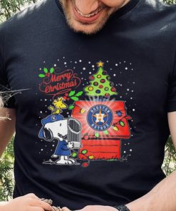 Snoopy And Woodstock Houston Astros World Series Champions Merry Christmas Shirt