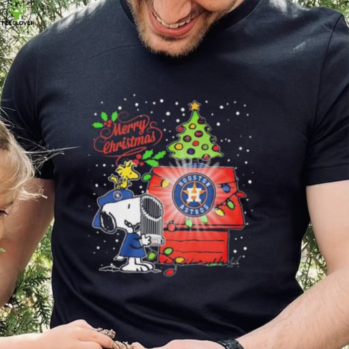 Snoopy And Woodstock Houston Astros World Series Champions Merry Christmas Shirt