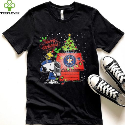 Snoopy And Woodstock Houston Astros World Series Champions Merry Christmas Shirt