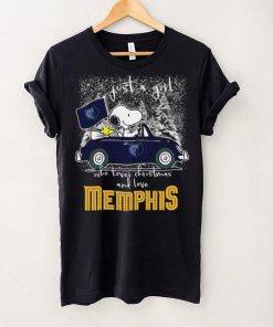 Snoopy And Woodstock Just A Girl Who Lover Christmas And Love Memphis Grizzlies Shirt