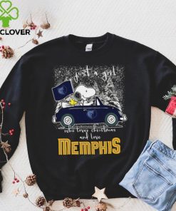 Snoopy And Woodstock Just A Girl Who Lover Christmas And Love Memphis Grizzlies Shirt
