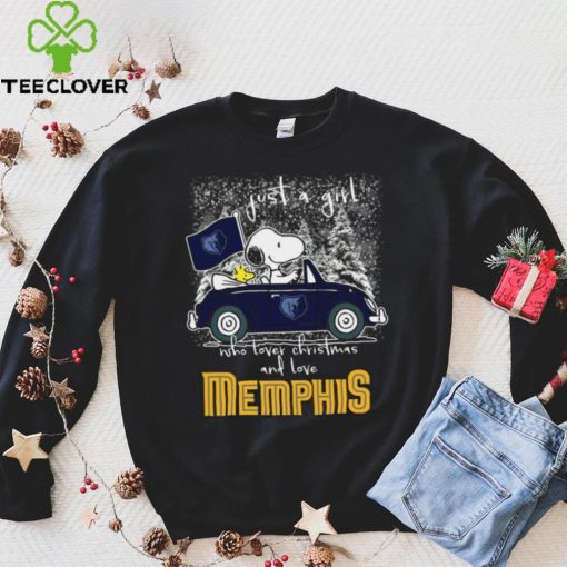 Snoopy And Woodstock Just A Girl Who Lover Christmas And Love Memphis Grizzlies Shirt