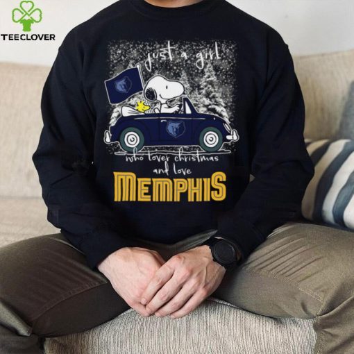 Snoopy And Woodstock Just A Girl Who Lover Christmas And Love Memphis Grizzlies Shirt