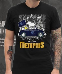 Snoopy And Woodstock Just A Girl Who Lover Christmas And Love Memphis Grizzlies Shirt
