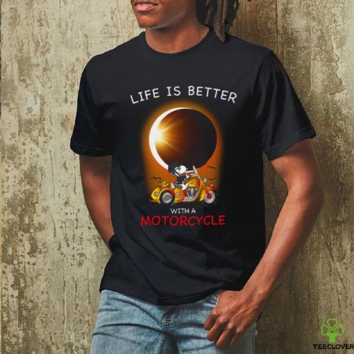Snoopy And Woodstock Life Is Better With A Motorcycle T Shirt
