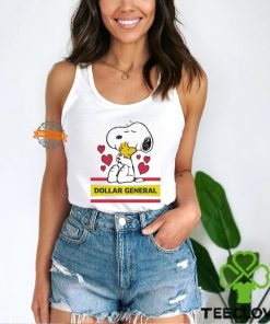 Snoopy And Woodstock Loves Dollar General Logo Shirt