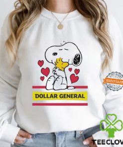 Snoopy And Woodstock Loves Dollar General Logo Shirt