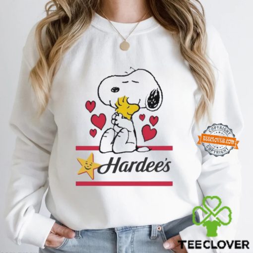 Snoopy And Woodstock Loves Hardee’s Logo Shirt