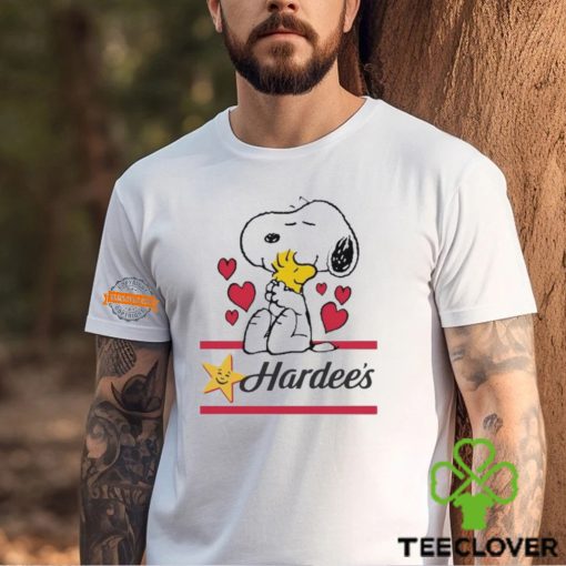 Snoopy And Woodstock Loves Hardee’s Logo Shirt