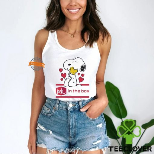 Snoopy And Woodstock Loves Jack In The Box Logo Shirt