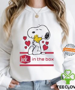 Snoopy And Woodstock Loves Jack In The Box Logo Shirt