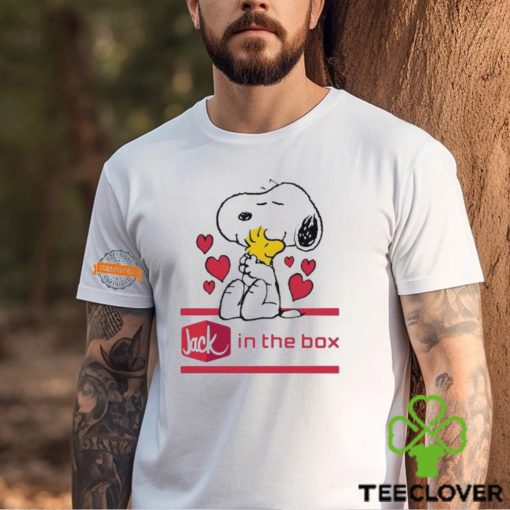 Snoopy And Woodstock Loves Jack In The Box Logo Shirt