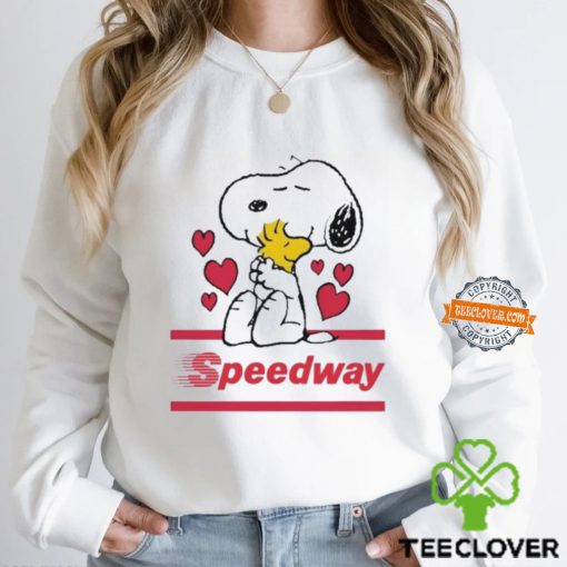 Snoopy And Woodstock Loves Speedway logo Shirt