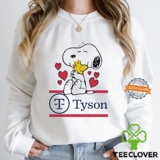 Snoopy And Woodstock Loves Tyson Logo Shirt