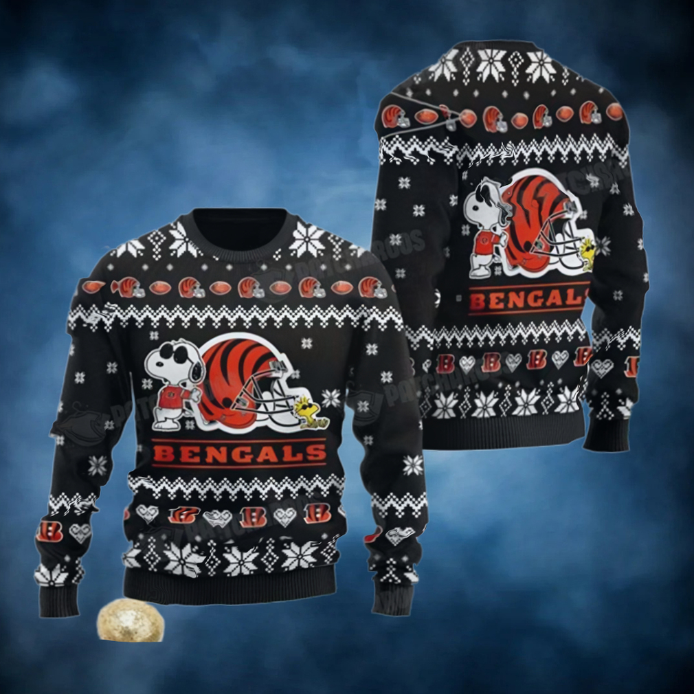 Snoopy And Woodstock NFL Cincinnati Christmas Ugly Sweater Bengals Gifts Snoopy And Woodstock NFL Cincinnati Christmas Ugly Sweater Bengals Gifts