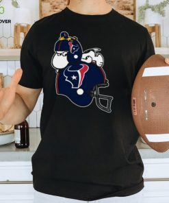 Snoopy And Woodstock Resting On Houston Texans Helmet Shirt