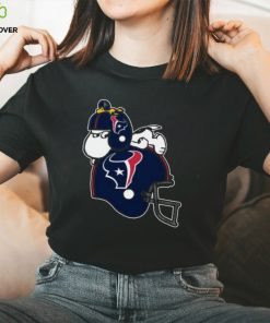 Snoopy And Woodstock Resting On Houston Texans Helmet Shirt