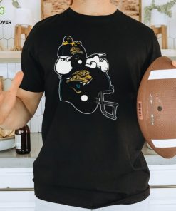 Snoopy And Woodstock Resting On Jacksonville Jaguars Helmet Shirt