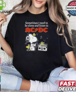 Snoopy And Woodstock Sometimes I Need To Be Alone And Listen To ACDC shirt