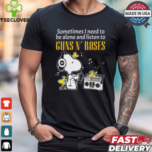 Snoopy And Woodstock Sometimes I Need To Be Alone And Listen To Guns N’ Roses shirt
