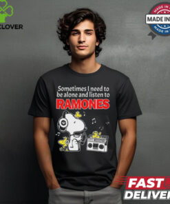 Snoopy And Woodstock Sometimes I Need To Be Alone And Listen To Ramones shirt