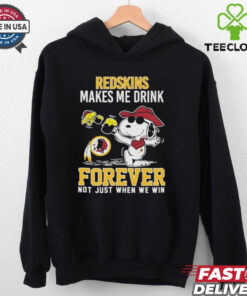 Snoopy And Woodstock Washington Commanders Redskins Makes Me Drink Forever Not Just When We Win T shirts