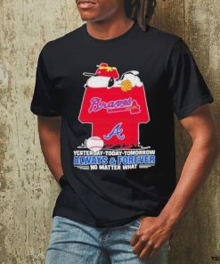 Snoopy Atlanta Braves T Shirt, Always And Forever No Matter What Atlanta Braves Shirt
