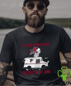 Snoopy Atlanta Falcons on a dark desert highway trophy in my arm shirt