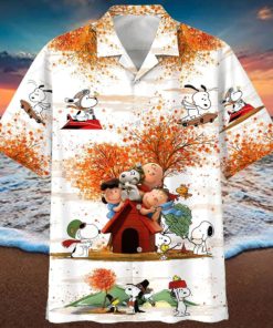 Snoopy Autumn Time 020803 Autumn Fashion Travel Sport Going To School Hawaiian Shirt