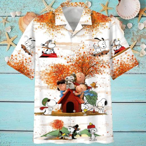 Snoopy Autumn Time 020803 Autumn Fashion Travel Sport Going To School Hawaiian Shirt