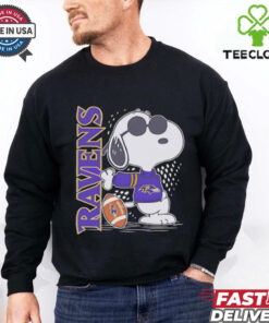 Snoopy Baltimore Ravens standing shirt