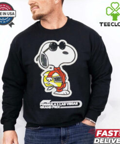 Snoopy Black Formula 1 Las Vegas Grand Prix Joe Cool shirt