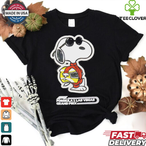 Snoopy Black Formula 1 Las Vegas Grand Prix Joe Cool shirt