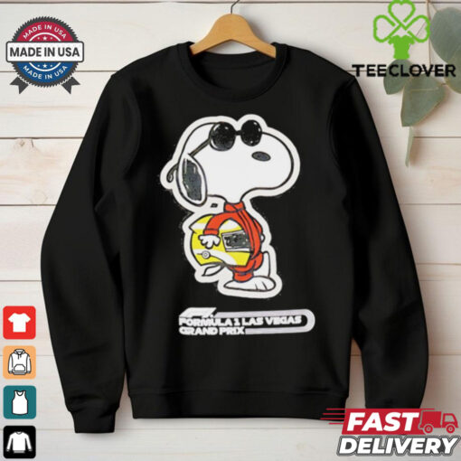 Snoopy Black Formula 1 Las Vegas Grand Prix Joe Cool shirt