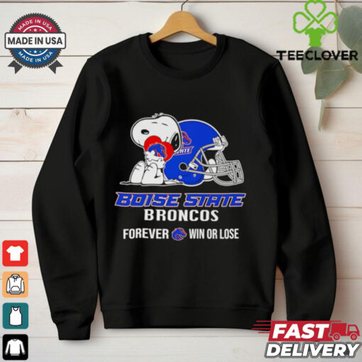 Snoopy Boise State Broncos forever win or lose shirt