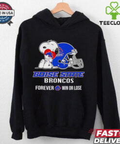 Snoopy Boise State Broncos forever win or lose shirt