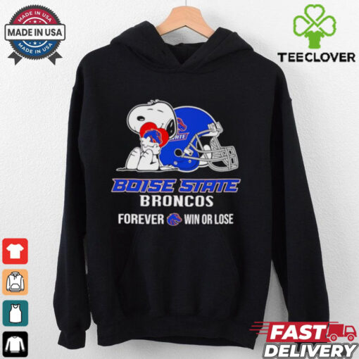 Snoopy Boise State Broncos forever win or lose shirt