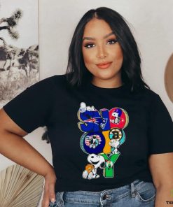 Snoopy Boston sports team logo shirt