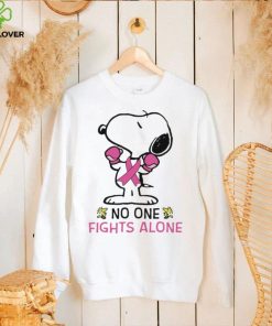 Snoopy Breast Cancer Awareness Shirt Snoopy No One Fights Alone