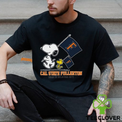 Snoopy Cal State Fullerton Road To Oklahoma City flag hoodie, sweater, longsleeve, shirt v-neck, t-shirt