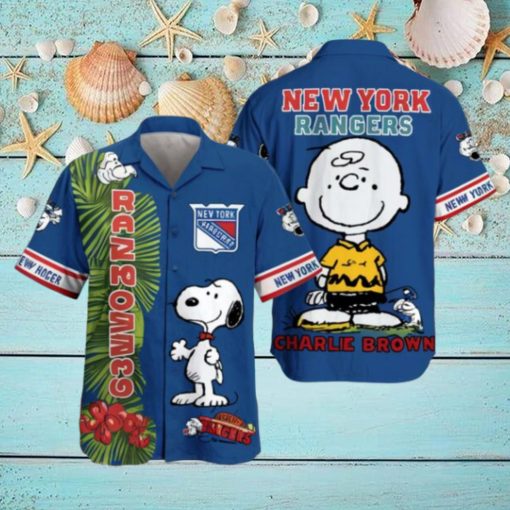 Snoopy Charlie Brown New York Rangers Hawaiian Shirts