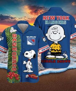 Snoopy Charlie Brown New York Rangers Hawaiian Shirts